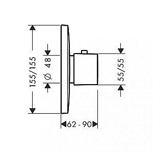 Смеситель для душа Hansgrohe PuraVida 15772000 хром купить в интернет-магазине сантехники Sanbest