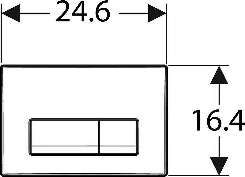 Кнопка для инсталляции Geberit Delta50 115.119.DW.1 черный глянец купить в интернет-магазине сантехники Sanbest