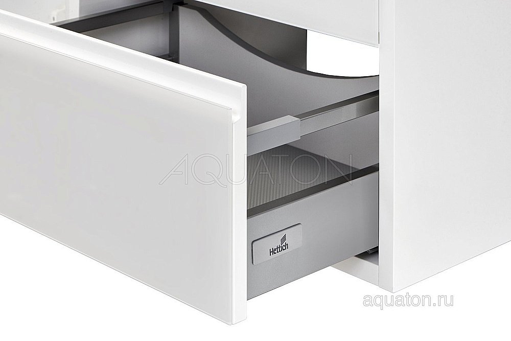 Тумба с раковиной Акватон Римини 60 белая глянцевая для ванной в интернет-магазине Sanbest