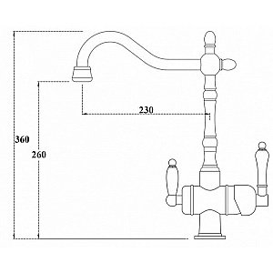Смеситель для кухни Zorg Sanitary ZR 326 YF Хром купить в интернет-магазине сантехники Sanbest