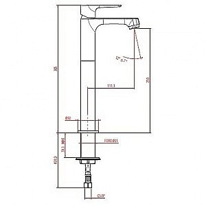 Смеситель для раковины Gattoni H2Omix1000 1046/10 купить в интернет-магазине сантехники Sanbest