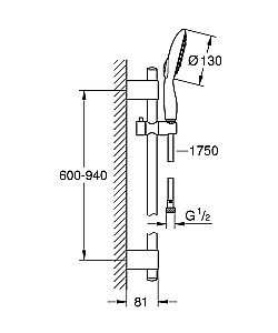 Душевая гарнитура Grohe Power&Soul 27738 000 купить в интернет-магазине сантехники Sanbest