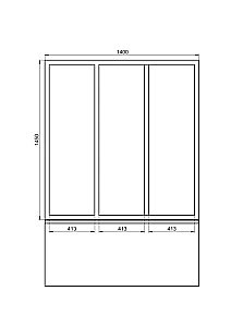 Шторка для ванны BAS Тесса ШТ00070 140 купить в интернет-магазине Sanbest