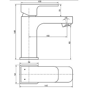 Смеситель для раковины Kaiser Zinger 35011 купить в интернет-магазине сантехники Sanbest
