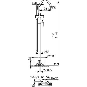 Смеситель для ванны Kaiser Merkur 26282 купить в интернет-магазине сантехники Sanbest
