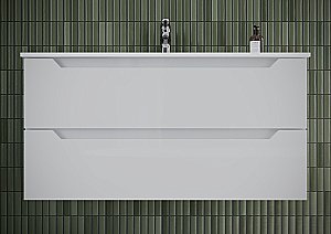 Тумба с раковиной Sancos Norma 2.0 NR2.0100W белый глянец для ванной в интернет-магазине Sanbest