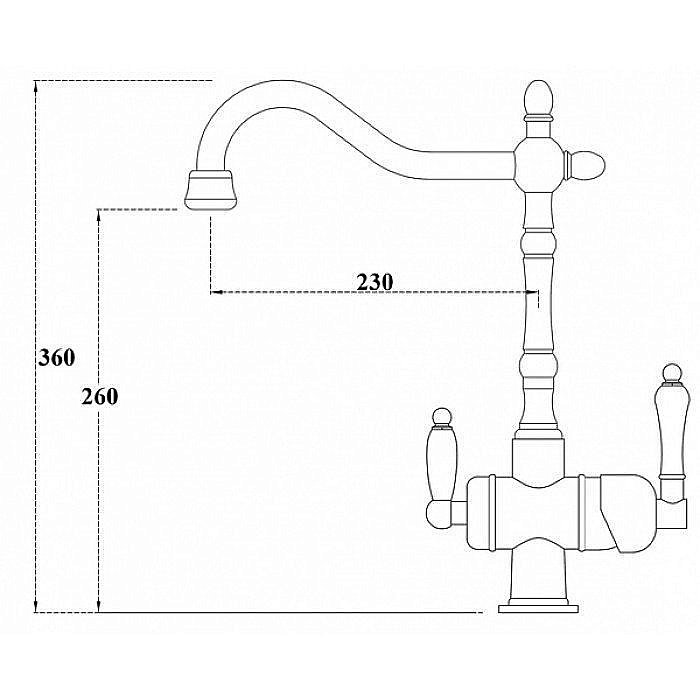 Смеситель для кухни Zorg Sanitary ZR 326 YF Хром купить в интернет-магазине сантехники Sanbest