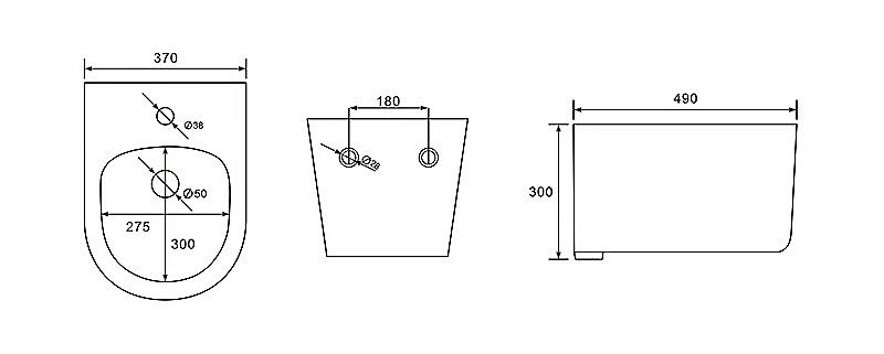 Биде Aquatek Мия AQ1004-00 белое купить в интернет-магазине Sanbest
