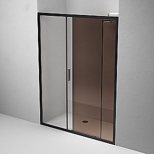 Душевая дверь AM.PM GEM W90G 150 прозрачная-бронзовая/черный купить в интернет-магазине Sanbest