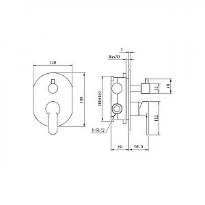 Душевая система BERGES NARDIS 3R 071009 оружейная сталь купить в интернет-магазине сантехники Sanbest