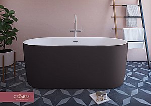 Ванна акриловая Cezares METAURO-INT-Central-180-80-60-B-W-MATT купить в интернет-магазине Sanbest