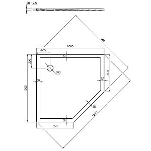 Душевой поддон Акватон Калифорния М 100х100 1A739836CA010 белый купить в интернет-магазине Sanbest