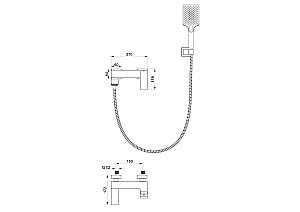 Смеситель для ванны с душем WONZON & WOGHAND FIT, Черный матовый (WW-88639009-MB) купить в интернет-магазине сантехники Sanbest