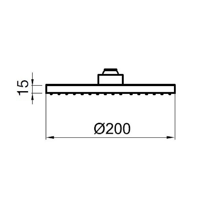 Верхний душ Webert SHOWER SET AC1024015PVC хром купить в интернет-магазине сантехники Sanbest