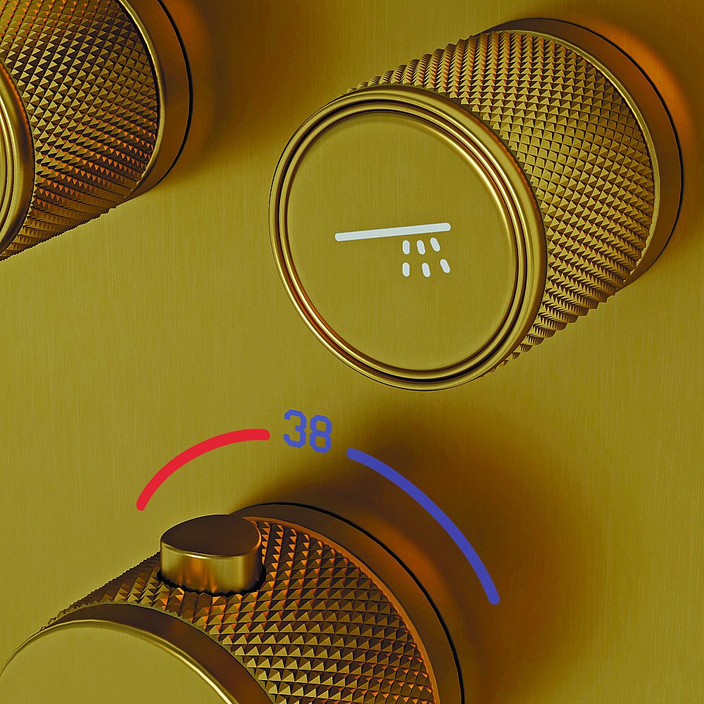 Душевая система Sancos Space SC3006BG брашированное золото купить в интернет-магазине сантехники Sanbest