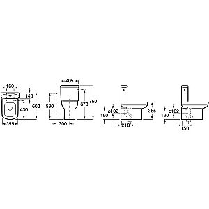 Унитаз напольный Roca Dama Senso 342518000 с бачком купить в интернет-магазине Sanbest