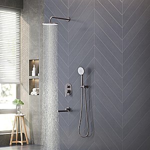 Душевая система BERGES NARDIS 3R 071009 оружейная сталь купить в интернет-магазине сантехники Sanbest