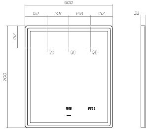 Зеркало VIGO Geometry Luxe z.GEO.60 в ванную от интернет-магазине сантехники Sanbest