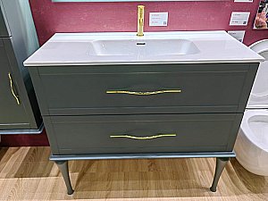 Тумба с раковиной Cezares TIFFANY 100 Verde opaco для ванной в интернет-магазине Sanbest