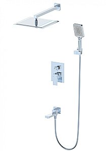 Душевая система встраиваемая WONZON & WOGHAND CUBE, Хром (WW-88939016-CR) купить в интернет-магазине сантехники Sanbest