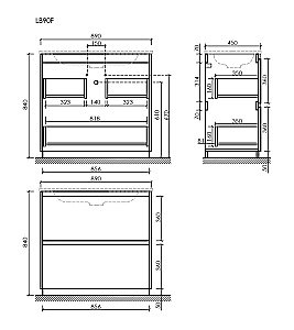 Тумба с раковиной Sancos Libra Floor 90 LB90FW белая для ванной в интернет-магазине Sanbest