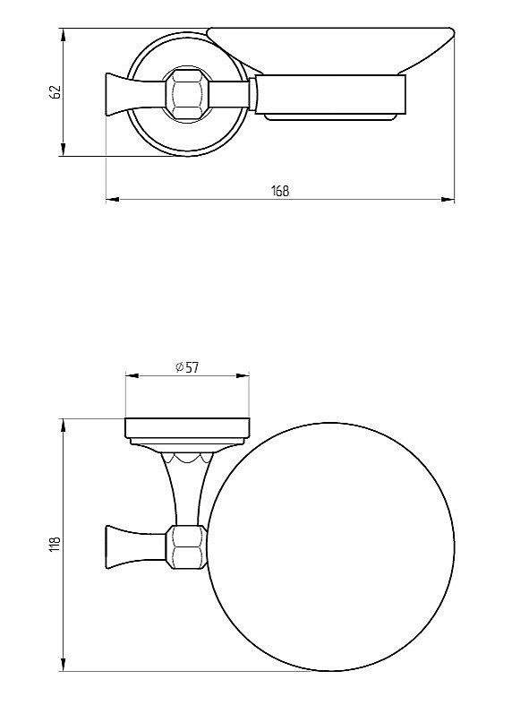 Мыльница настенная Migliore FORTUNA 31054 хром купить в интернет-магазине сантехники Sanbest