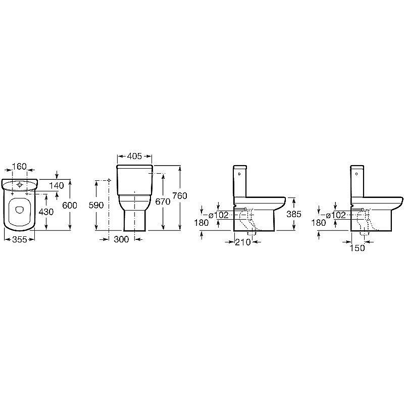 Унитаз напольный Roca Dama Senso 342518000 с бачком купить в интернет-магазине Sanbest