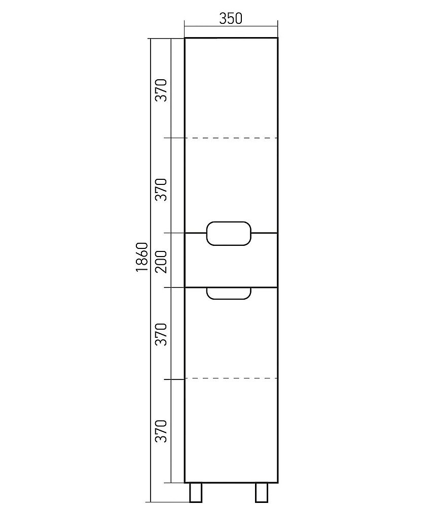 Пенал напольный MIXLINE ПРОМЕТЕЙ 518772 35 белый для ванной в интернет-магазине сантехники Sanbest