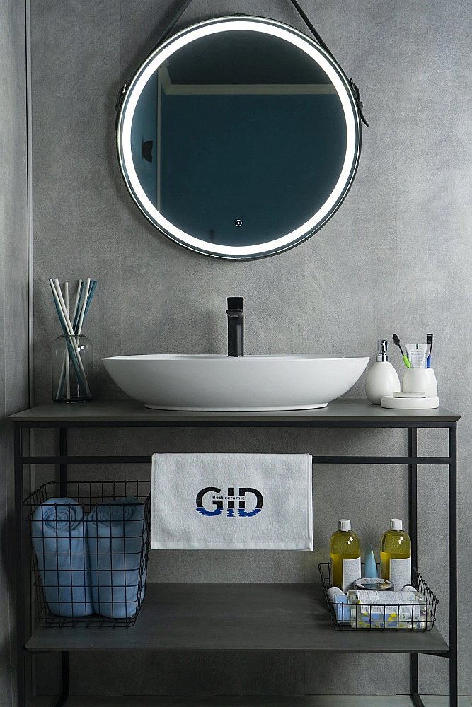 Раковина накладная Gid Lago 65 N9438 51151 белая купить в интернет-магазине Sanbest