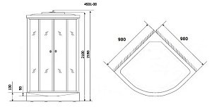 Душевая кабина Niagara Eco NG-4501-14 90х90 купить в интернет-магазине Sanbest