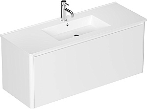 Тумба с раковиной и столешницей Allen Brau Gravity 120 1.370015.WM белая матовая для ванной в интернет-магазине Sanbest