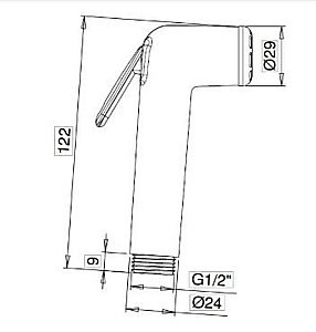 Гигиенический душ Britton SH955C+ купить в интернет-магазине сантехники Sanbest