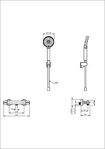 Смеситель для душа с термостатом WONZON & WOGHAND INN 5, Брашированное золото (WW-B2063-A-BG) купить в интернет-магазине сантехники Sanbest