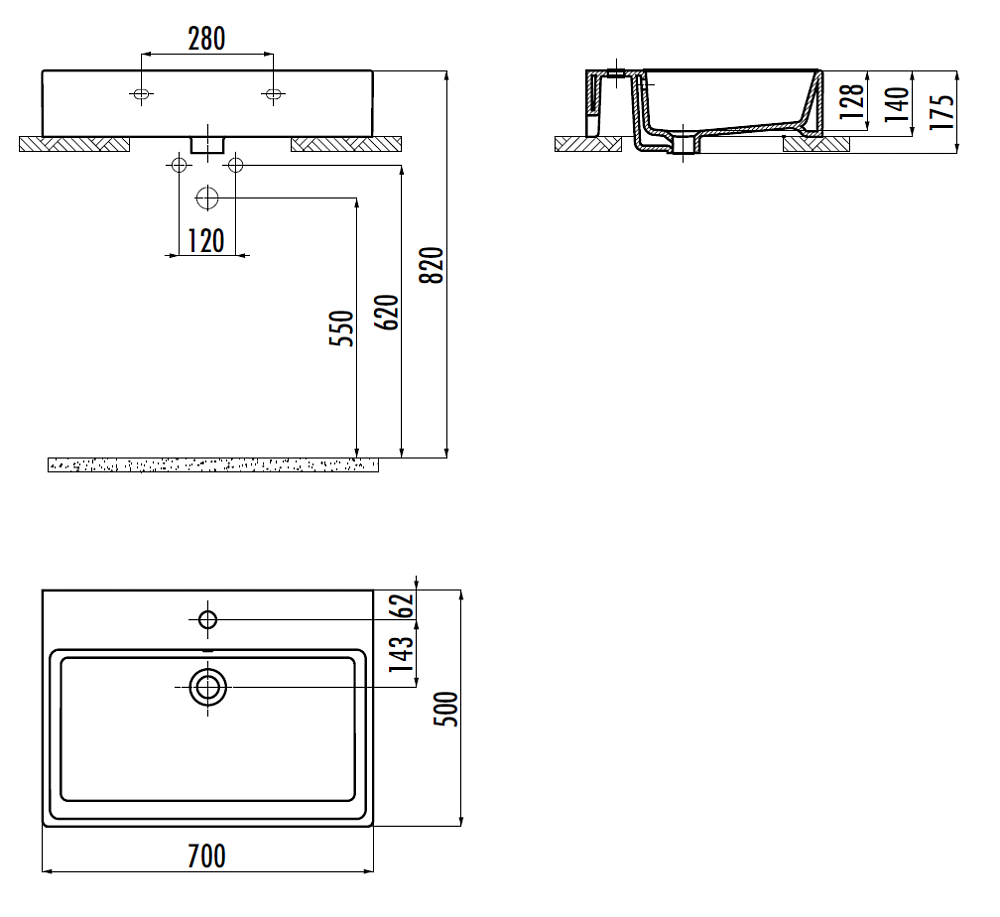 Раковина Creavit Next NX270 купить в интернет-магазине Sanbest