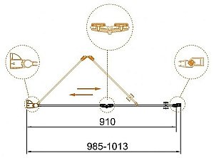 Душевая дверь Cezares ECO-O-BS-12-100-C-Cr купить в интернет-магазине Sanbest