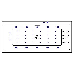 Ванна акриловая Excellent Heaven Slim NANO WAEX.HEV18S.NANO.GL 180х80 белая с гидромассажем купить в интернет-магазине Sanbest