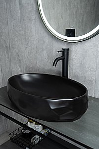 Раковина накладная Gid Bm9030wx черная матовая купить в интернет-магазине Sanbest