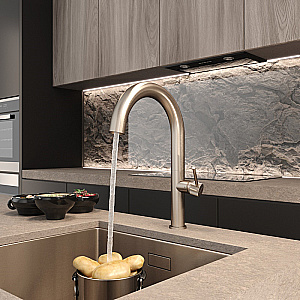 Смеситель для кухни Elghansa RADIANT XQ 5647181-Gun оружейная сталь матовая купить в интернет-магазине сантехники Sanbest