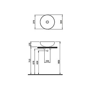 Раковина Berges Ego 38 181008 белая купить в интернет-магазине Sanbest