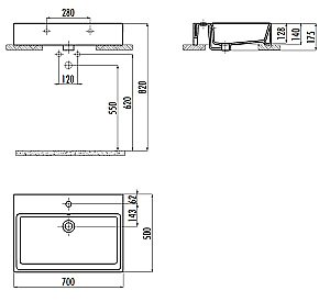 Раковина Creavit Next 70 NX270-0000 белая купить в интернет-магазине Sanbest