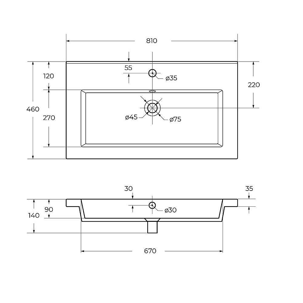 Раковина Cezares CZR-8070-80 белая купить в интернет-магазине Sanbest