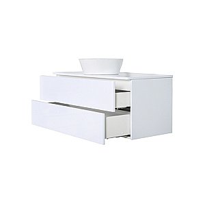 Тумба с раковиной Orange Otto Ot-100TuMDF+B08-360W 100 белая для ванной в интернет-магазине Sanbest