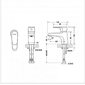 Смеситель для раковины BRAVAT Alfa F1120178CP купить в интернет-магазине сантехники Sanbest