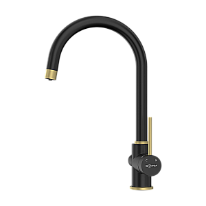 Смеситель для кухни Elghansa 56B5216-BlackGold черный матовый/золото купить в интернет-магазине сантехники Sanbest