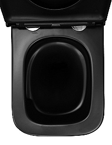 Унитаз подвесной Azario Teramo AZ-0052-UQ3MB черный матовый, безободковый, с крышкой микролифт, слив торнадо купить в интернет-магазине Sanbest