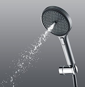 Душевая лейка Sancos Nok round SC6001CH-B хром/черный матовый купить в интернет-магазине сантехники Sanbest