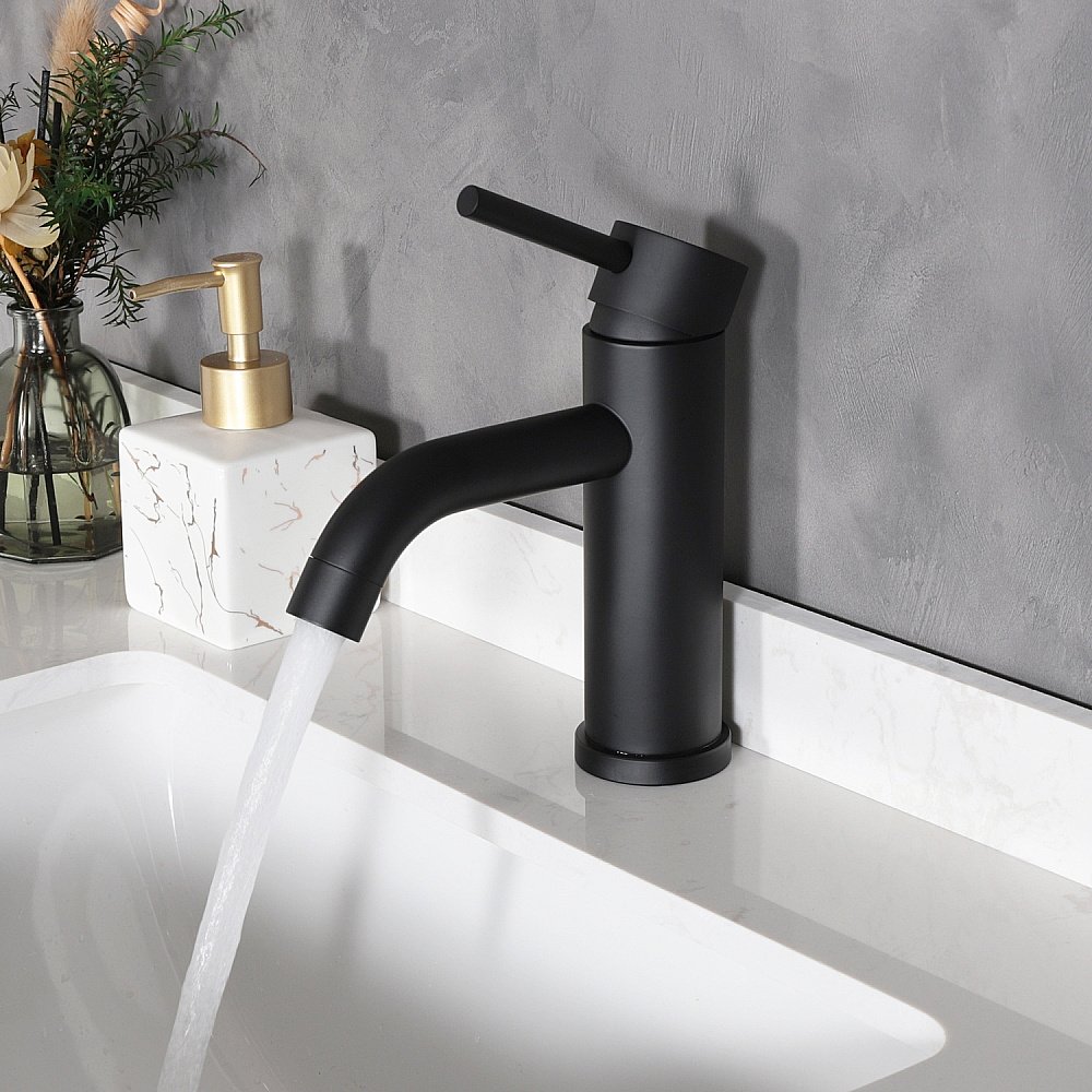 Смеситель для раковины Gid Inga SS096-BM-K черный матовый купить в интернет-магазине сантехники Sanbest