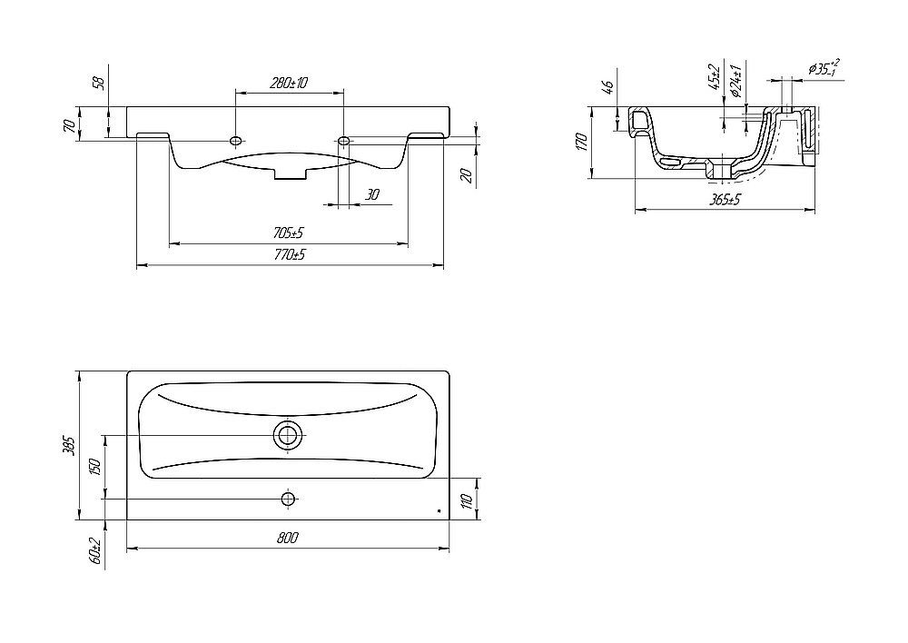 Мебель для ванной Cersanit Moduo Slim 80 белая для ванной в интернет-магазине Sanbest