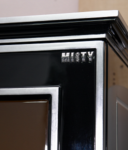Пенал напольный Misty Анжелика 40 чёрный с серебром для ванной в интернет-магазине сантехники Sanbest