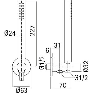Душевая гарнитура Cisal Xion DS018300D1 купить в интернет-магазине сантехники Sanbest